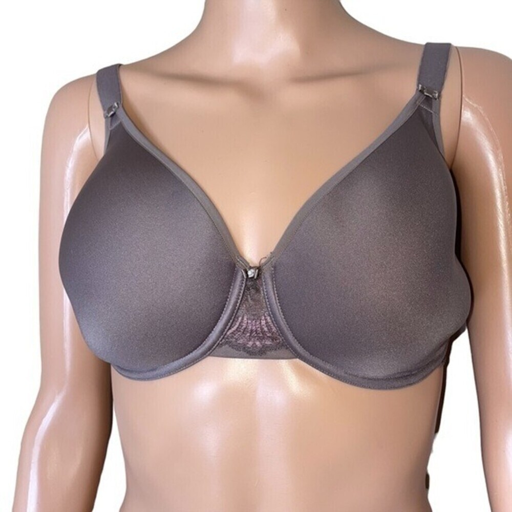 Vanity Fair steele gray lightly padded 36DD bra no underwire comfort stretch